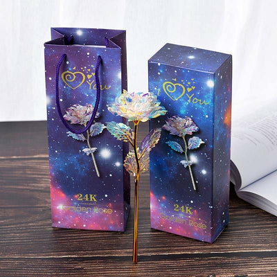 Colorful Galaxy Rose With Love