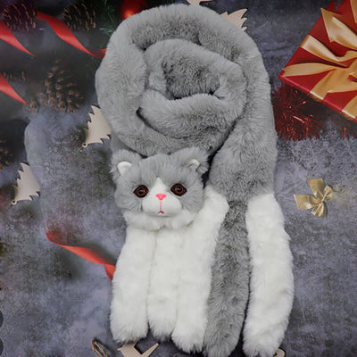 Autumn Winter Animal Plush Scarf