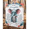 To My Daughter - From Mom - Elephantblanket - A335 - Premium Blanket