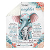 To My Daughter - From Mom - Elephantblanket - A335 - Premium Blanket