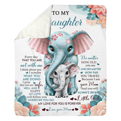 To My Daughter - From Mom - Elephantblanket - A335 - Premium Blanket