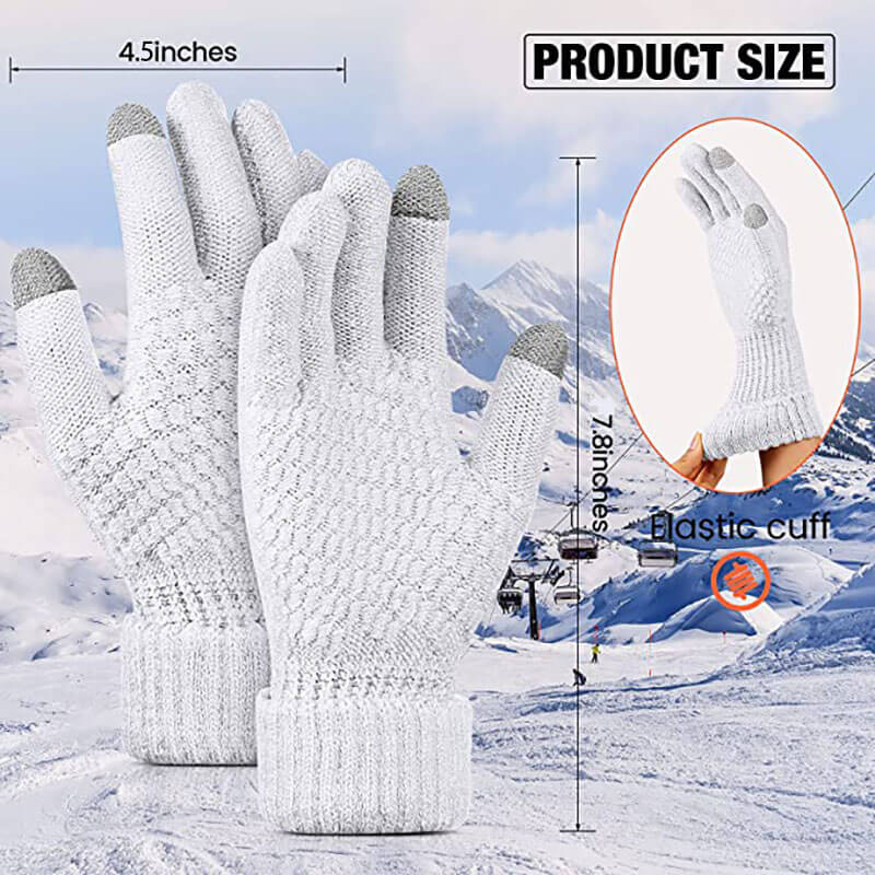 Women's Winter Touchscreen Gloves Warm Fleece Lined Knit Gloves