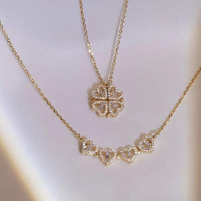 🍀Four-Leaf Heart Shape Necklace💕 S925 Silver