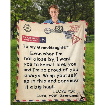 To My Granddaughter - From Grandma - AirMailBlanket - A325 - Premium Blanket