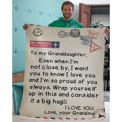 To My Granddaughter - From Grandma - AirMailBlanket - A325 - Premium Blanket