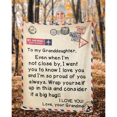 To My Granddaughter - From Grandma - AirMailBlanket - A325 - Premium Blanket