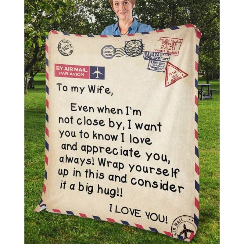 To My Wife - From Husband - AirMailBlanket - A325 - Premium Blanket