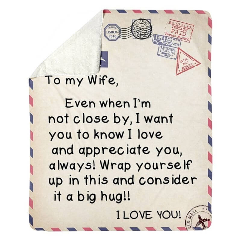 To My Wife - From Husband - AirMailBlanket - A325 - Premium Blanket