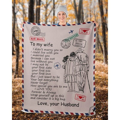 To My Wife - From Husband - AirMailBlanket - A326 - Premium Blanket