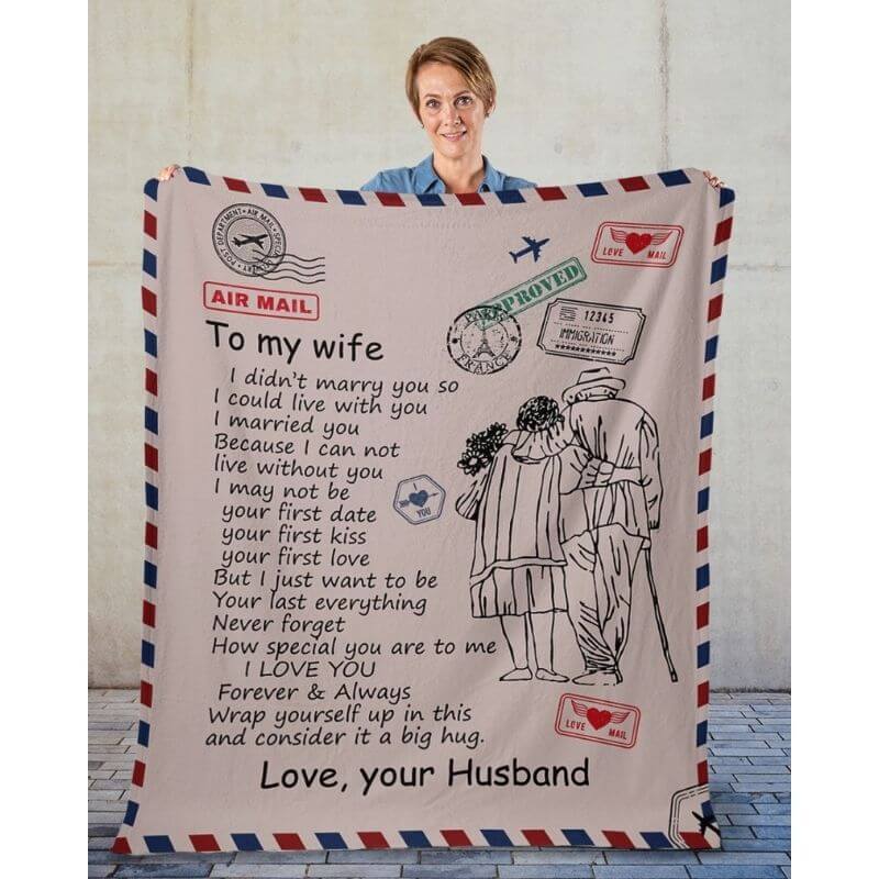 To My Wife - From Husband - AirMailBlanket - A326 - Premium Blanket