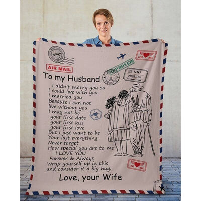 To My Husband - From Wife - A326 - Premium Blanket