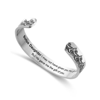 To My Bonus Daughter “Life Gave Me the Gift of You” Bracelet