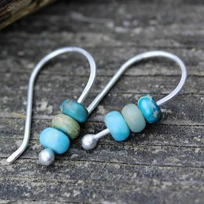 Beaded Turquoise Earrings