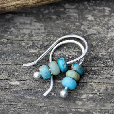 Beaded Turquoise Earrings