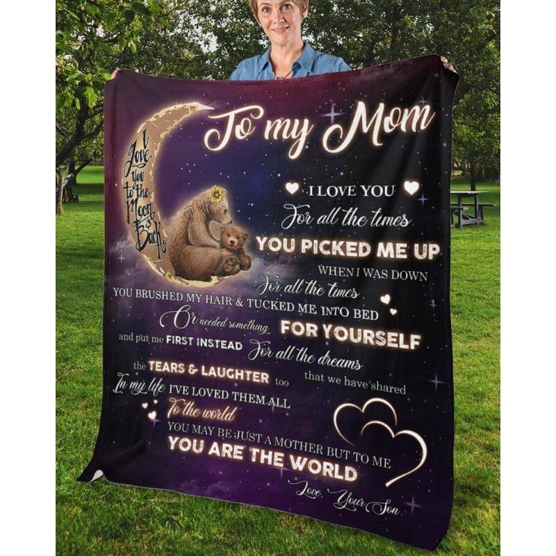 To My Mom - From Son - BearBlanket - A320 - Premium Blanket