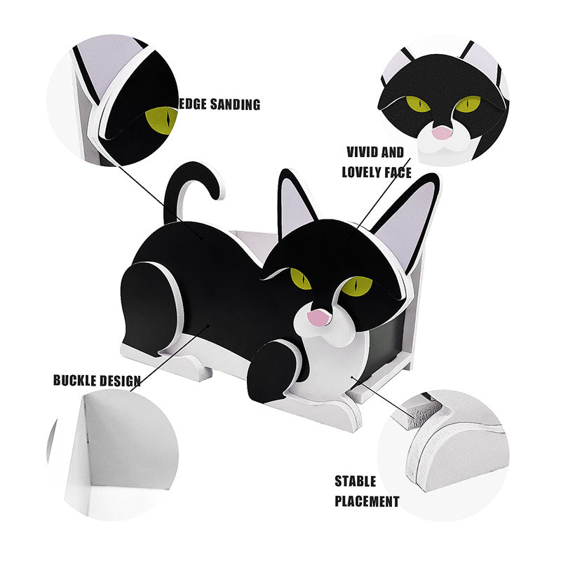 Black And White Cat Planter AP080