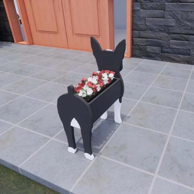 Boston Terrier Planter