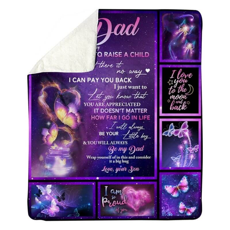 To My Dad - From Son - Butterflyblanket - A315 - Premium Blanket