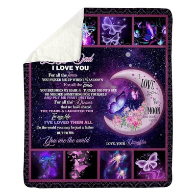 To My Dad - From Daughter - Butterflyblanket - A316 - Premium Blanket