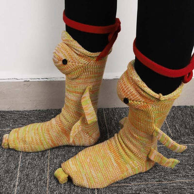Chameleon Knitted Warm 3D Floor Socks