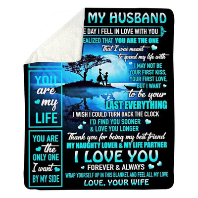 To My Husband - From Wife - Coupleblanket - A334 - Premium Blanket