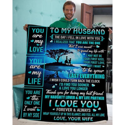 To My Husband - From Wife - Coupleblanket - A334 - Premium Blanket