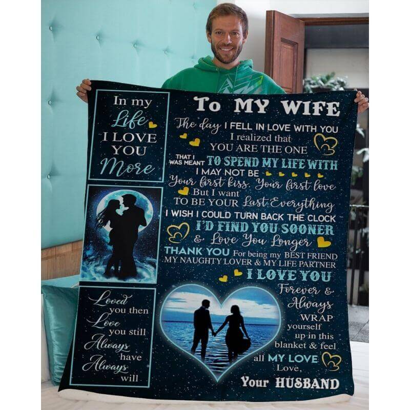 To My Wife - From Husband - Coupleblanket - A356 - Premium Blanket