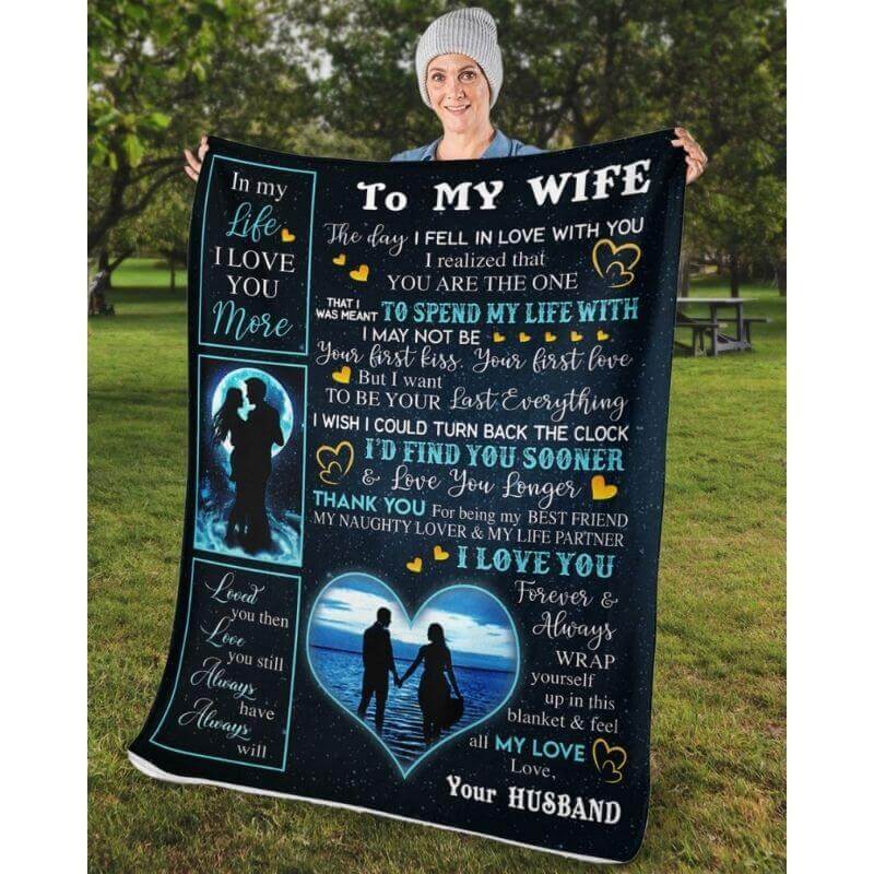 To My Wife - From Husband - Coupleblanket - A356 - Premium Blanket