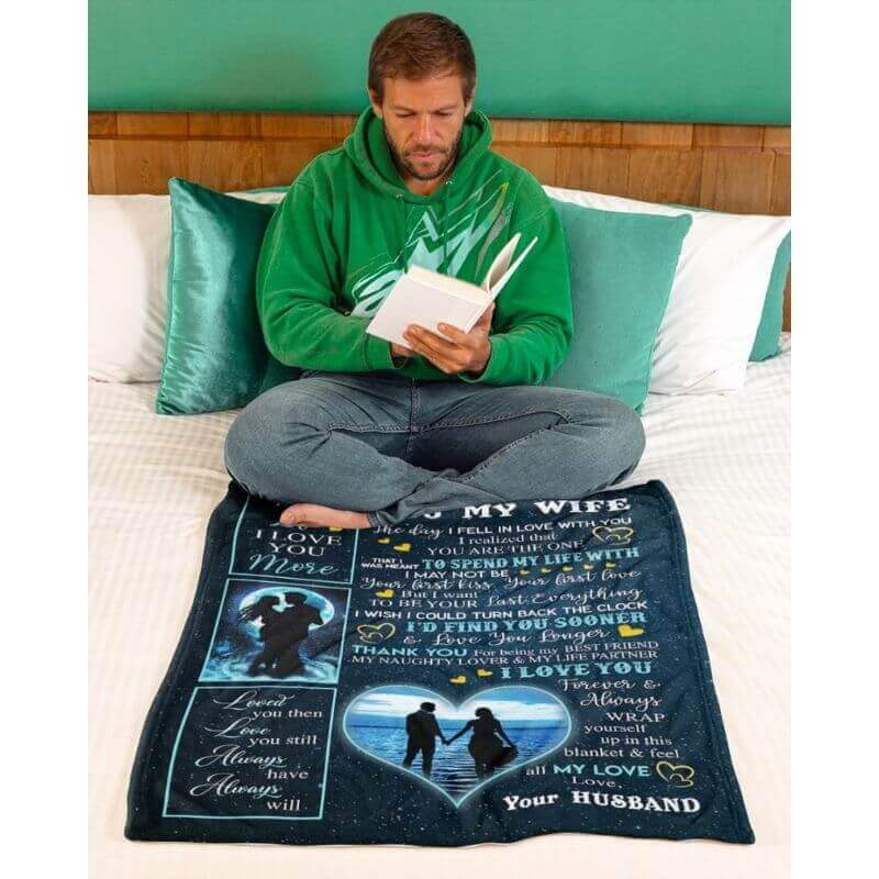 To My Wife - From Husband - Coupleblanket - A356 - Premium Blanket