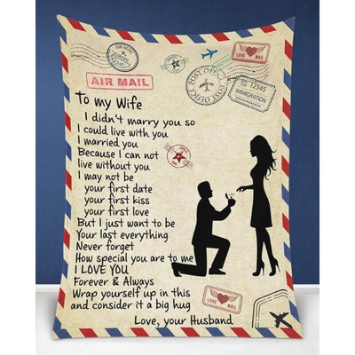 To My Wife - From Husband - Coupleblanket - A358 - Premium Blanket