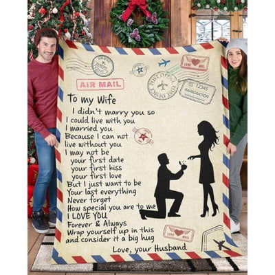 To My Wife - From Husband - Coupleblanket - A358 - Premium Blanket