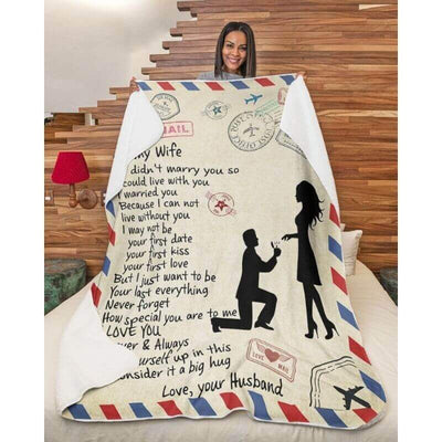 To My Wife - From Husband - Coupleblanket - A358 - Premium Blanket