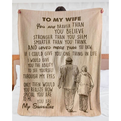 To My Wife - From Husband - Coupleblanket - F024 - Premium Blanket