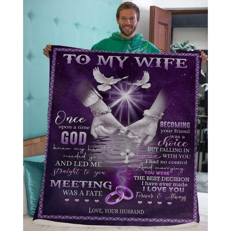 To My Wife - From Husband - Coupleblanket - A355 - Premium Blanket