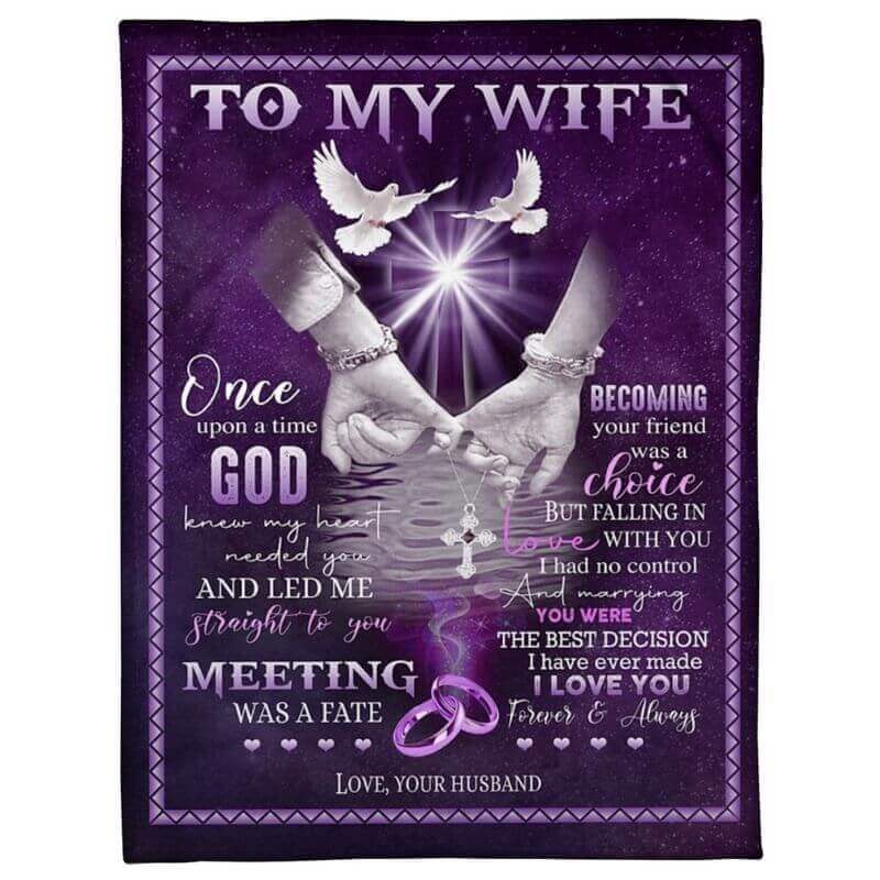 To My Wife - From Husband - Coupleblanket - A355 - Premium Blanket