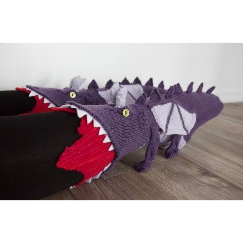 Knit Crocodile Socks