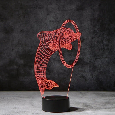 Dolphin 3D Illusion Lamp