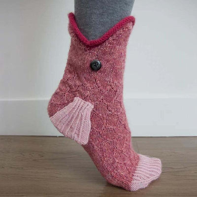 Fish Knitted Warm 3D Floor Socks