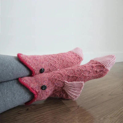 Fish Knitted Warm 3D Floor Socks