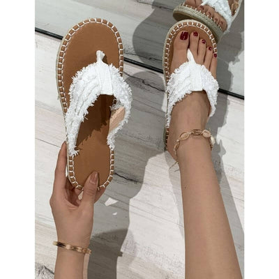 Flat Espadrille Slides