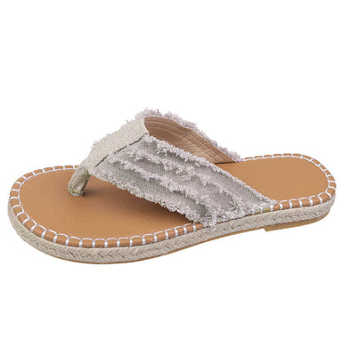 Flat Espadrille Slides