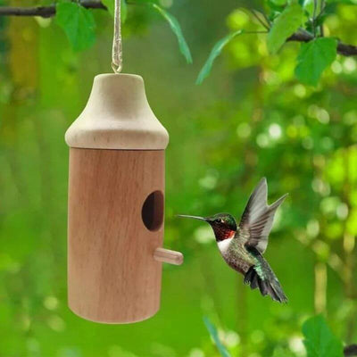 Wooden Hummingbird House-Gift for Nature Lovers