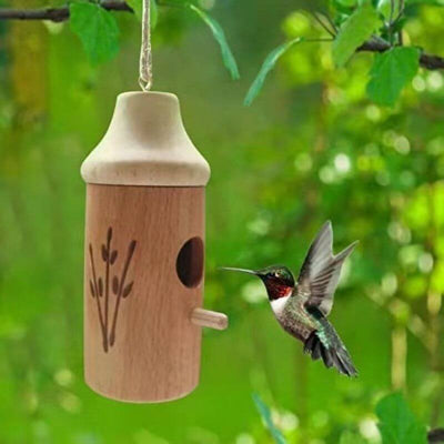 Wooden Hummingbird House-Gift for Nature Lovers