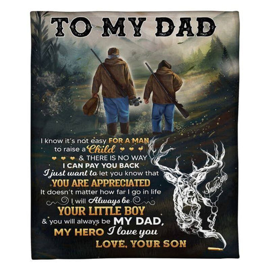 To My Dad - From Son - A366 - Premium Blanket