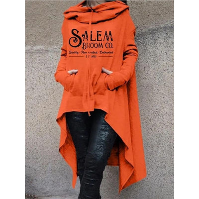 Fashion Print Irregular Long Sleeve Sweatshirt