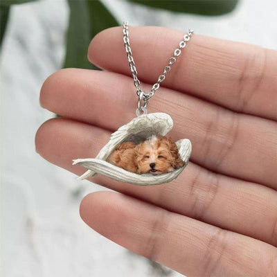 Maltipoo Sleeping Angel Stainless Steel Necklace SN087