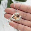 Husky Sleeping Angel Stainless Steel Necklace SN088