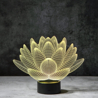 Lotus 3D Illusion Lamp