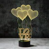 Love Balloons 3D Illusion Lamp