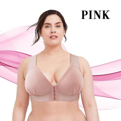 MASI BRA - Plus Size Front Closure Elastic Push Up Comfort Bra